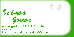 vilmos gomor business card